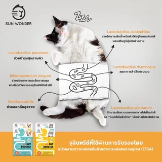 Gut Booster ผงอาหารเสริมโปรไบโอติก สูตรสำหรับแมว ทานง่าย แบบโรยอาหาร ปรับสมดุลลำไส้ แก้ท้องเสีย