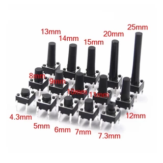 (5 ชิ้น) สวิตช์ กดติด ปล่อยดับ 6x6 TS-D001 Panel PCB On Off Momentary Tactile Tact 4 Pin Push Button Switch DIP Reset