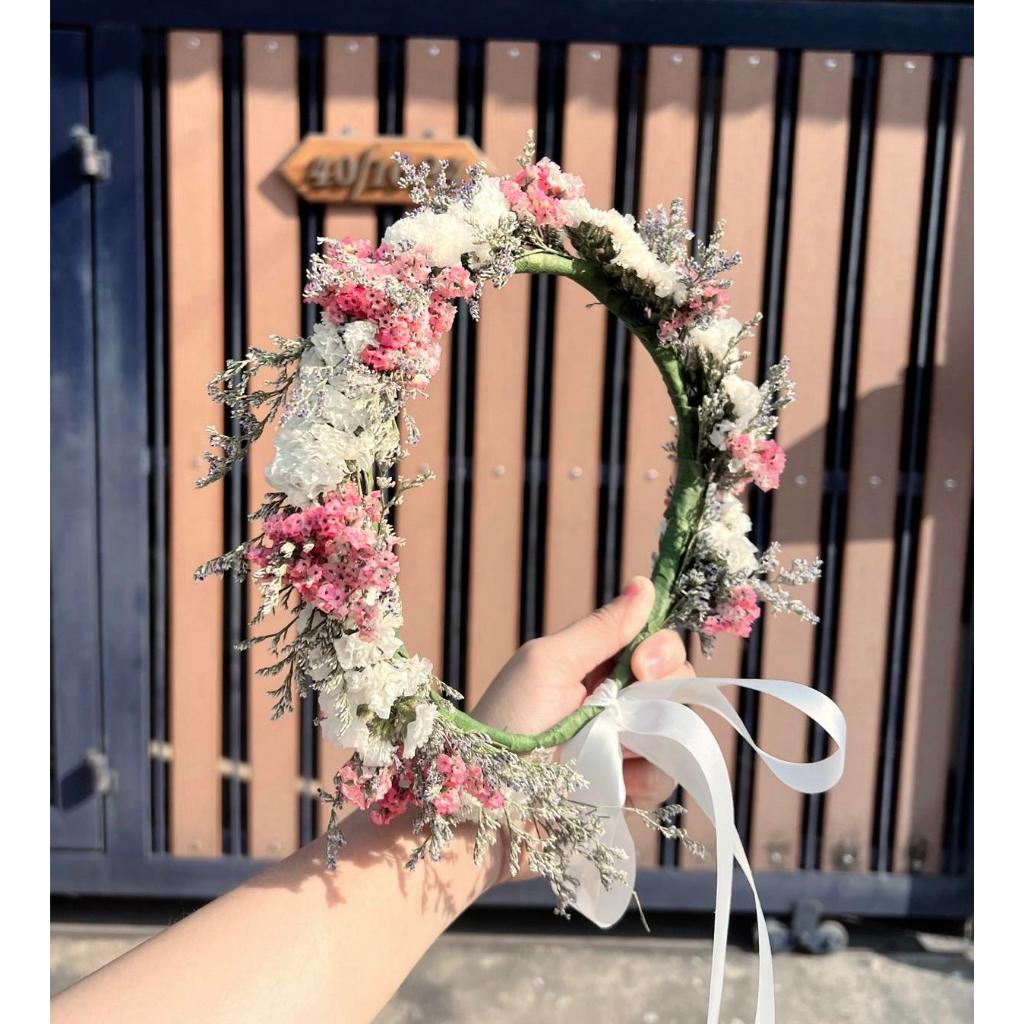 มงกุฎดอกไม้แห้ง งานจริงสวยมากเต็มวง ปัจฉิม จัดส่งภายใน2วัน หลังสั่งซื้อ