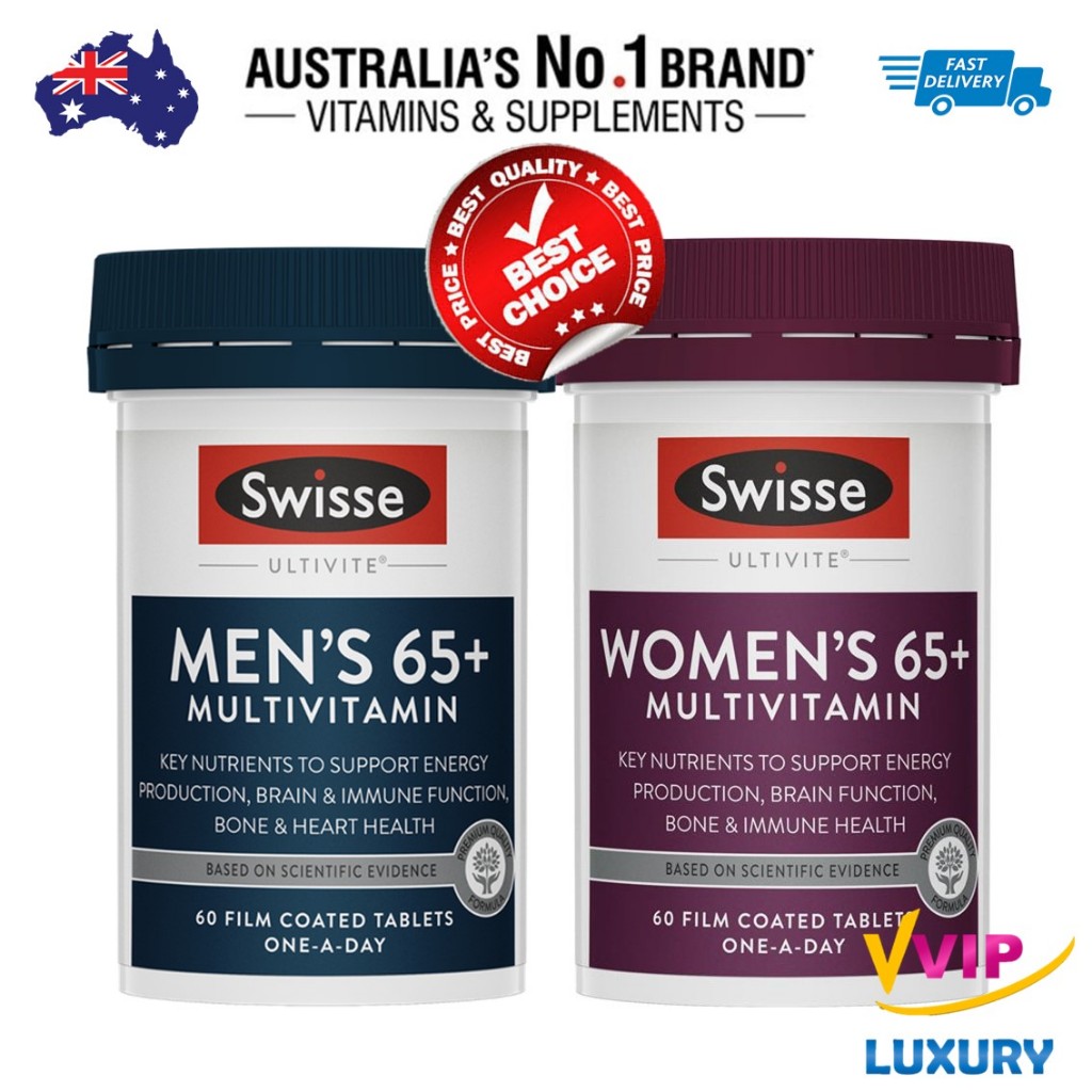 วิตามินรวมวัย 65+ SWISSE MEN'S / Women Ultivite 65+ Multivitamin 60 Tablets