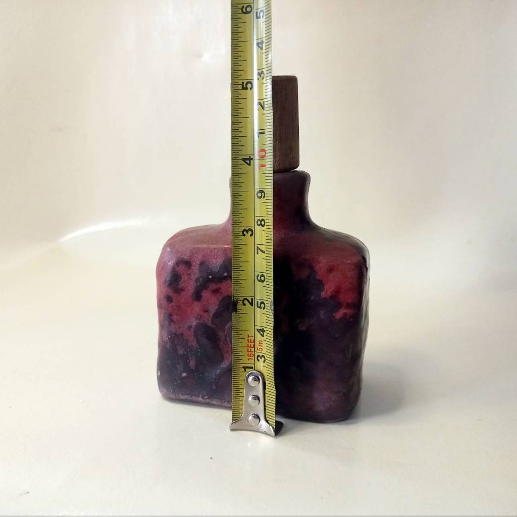 MOBACH KERAMIK DUTCH MODERNIST STUDIO POTTERY ART POTTERY FAT LAVA ขวดงานปั้นจากศิลปินชาวดัช  ส.5" น