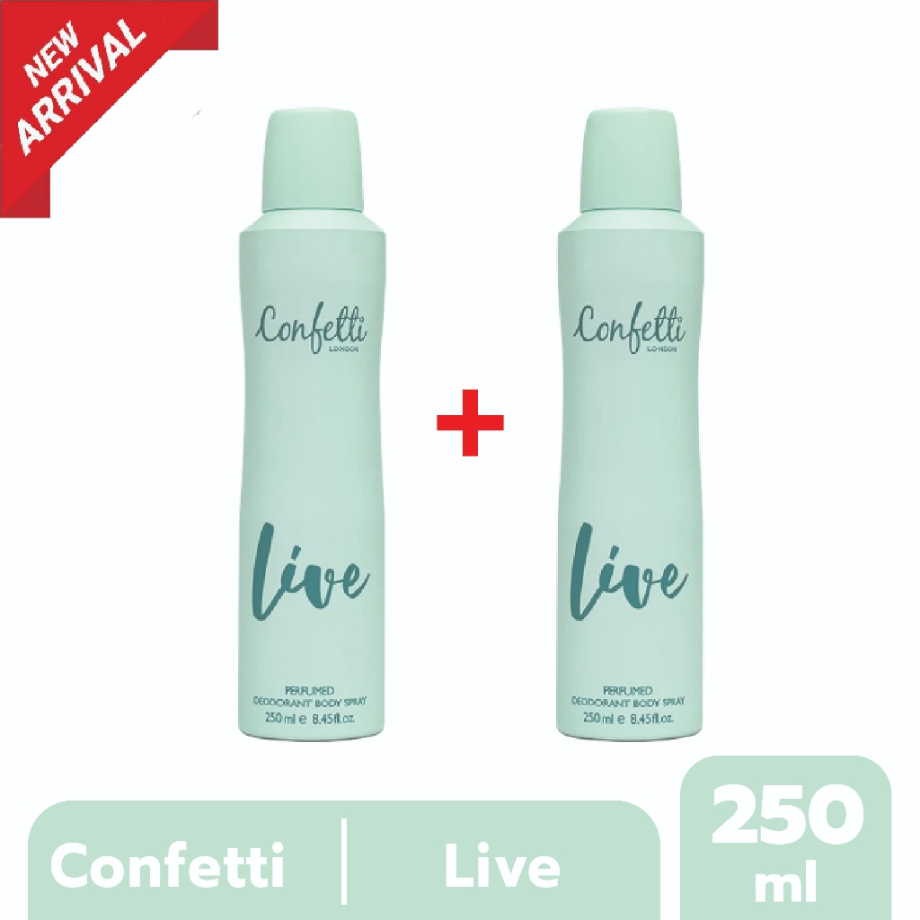 [พิเศษ!! ซื้อ1แถม1] Confetti London Body Spray - Live 250ml / คอนเฟตติ ลอนดอน บอดี้ สเปรย์ - ไลฟ์ 250มล.