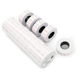 สติกเกอร์ตีราคา ป้ายตีราคา ขอบแดง WAKU no.6500 10 ม้วน (10,000 ดวง) ป้ายราคา PRICE LABEL