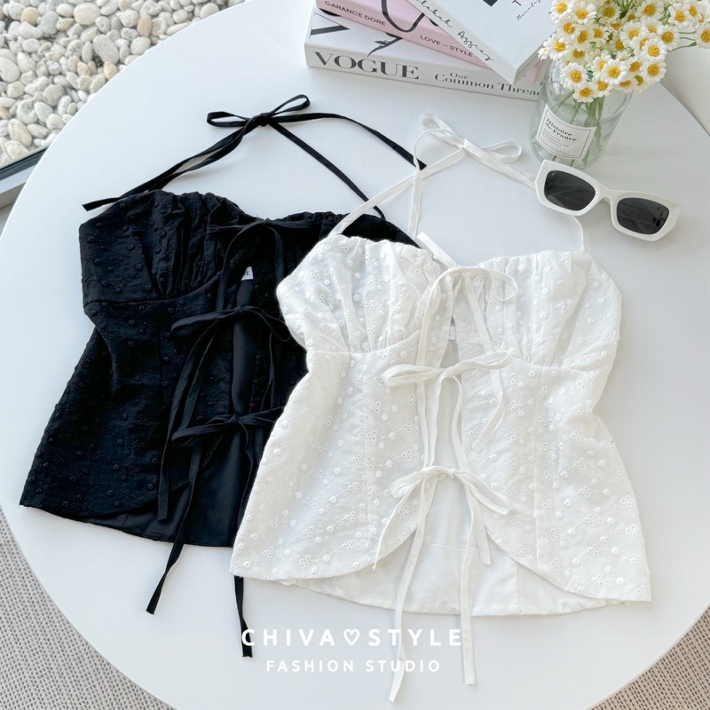 -𝐂𝐡𝐢𝐯𝐚- พร้อมส่ง VIRGIN LACE TOP| เสื้อลูกไม้สไตล์สายฝอ