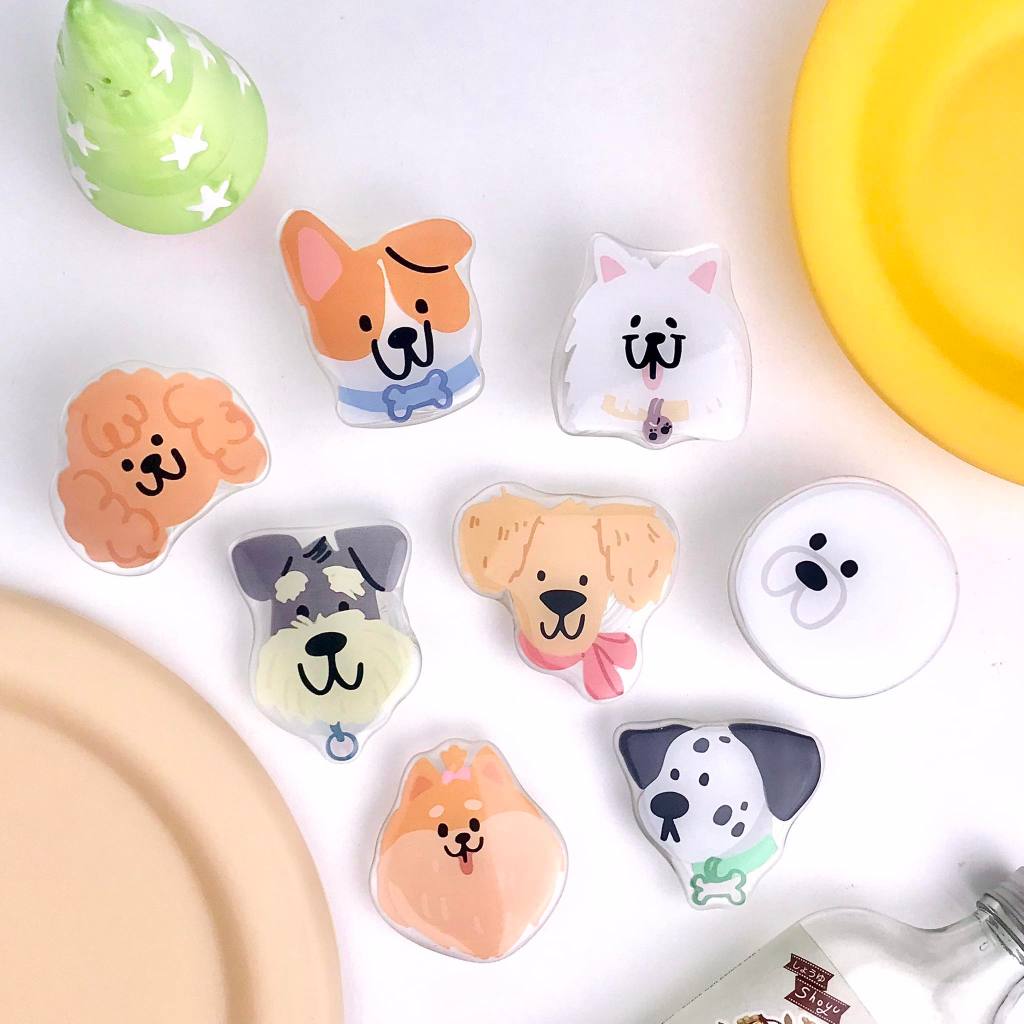 Griptok ปอมๆ โกลเด้น พุดเดิ้ล ซามอย  คอร์กี้ ดัมเมเชียน โอลอิงลิช การ์ตูนติดหลังมือถือ ที่ติดโทรศัพท์ กริ๊บต็อกติดเคส