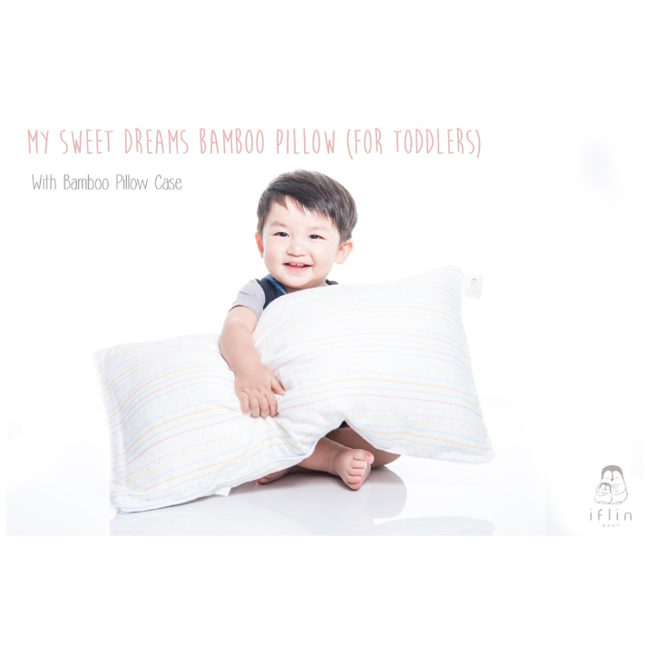 หมอนหนุน + ปลอกหมอน สำหรับเด็กโต (1-6 ขวบ) - Iflin Baby Toddler Pillow (1-6 years old)