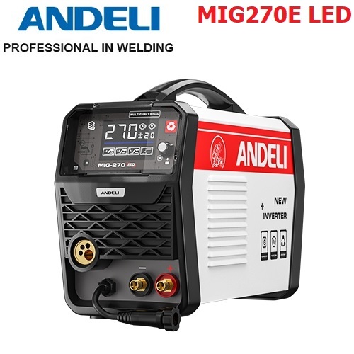 ANDELI MIG-270ELED ตู้เชื่อม3ระบบ MIG-270E LED ใส่ลวดได้ทั้งขนาด 1 Kg. และ 5 Kg.ได้ ประกัน1ปี