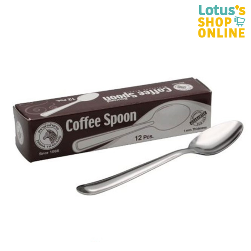 ซีบรา ตราหัวม้าลาย ช้อนกาแฟ 1.0 มม. แพ็ค 12 คัน ZEBRA COFFEE SPOON 1.0MM. PACK 12 PCS.