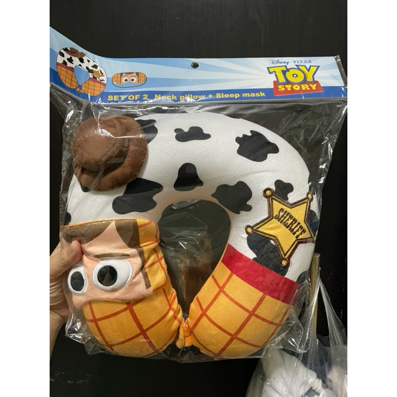 หมอนรองคอ Toy Story , Minimono 💯 ลิขสิทธิ์แท้ 💯, หมอนรองคอและผ้าปิดตาลาย WOODY