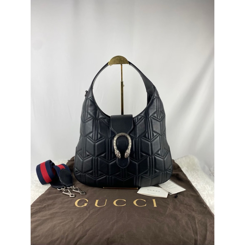 Gucci Dionysus Medium Leather Hobo Black
