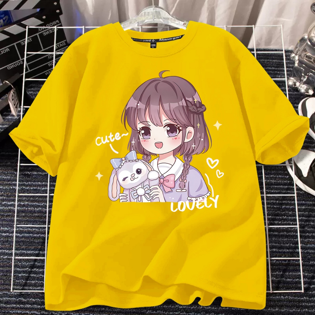 D561(พร้อมส่ง）เสื้อยืดแขนสั้ง สำหรับชายและหญิง.ลายแฟชั่งนานาชาติ ใส่เทียวออกกำลังกายได้ ราคา ถูกที่สุด ดีลบีเคเค แกลเลอรีภาพที่ 6