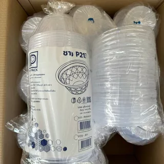 ชามพลาสติก ถ้วยพลาสติก ชาม 45 เนื้อ PP รุ่น P213 ฝาปิดชาม ถ้วยกลม เข้าไมโครเวฟได้