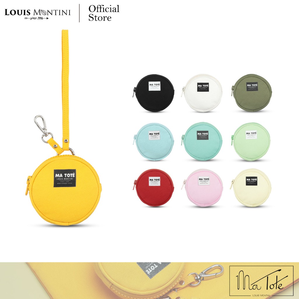 Louis Montini (ma tote) กระเป๋าใส่เหรียญผ้าแคนวาสกันน้ำ สำหรับคล้องกระเป๋าทรงกลม CVRS001