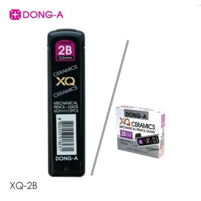 ไส้ดินสอ DONG-A XQ 2B (1กล่อง12หลอด). (สินค้าพร้อมส่ง)