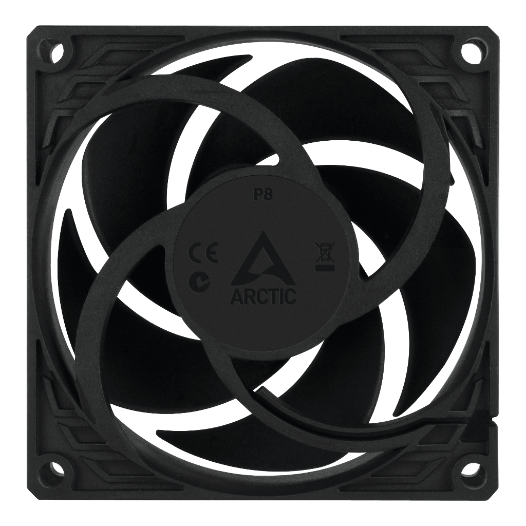 ARCTIC P8 PWM PST 3000mmRPM (Black) 8CM (Computer fan / พัดลมระบายความร้อนคอมพิวเตอร์) - รับประกัน 6 ปี