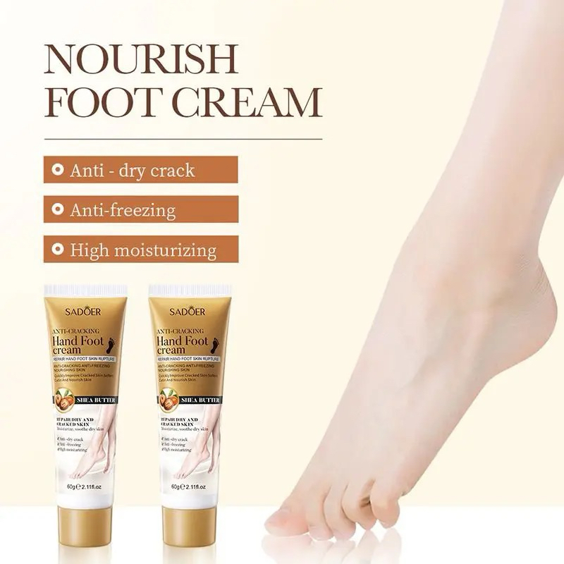ครีมทาเท้า Sadoer Shea Butter Foot Cream 60 กรัม บำรุงผิวเท้า ผิวเนียนนุ่มชุ่มชื้น ลดผิวแตกแห้ง กลิ่นหอม N565
