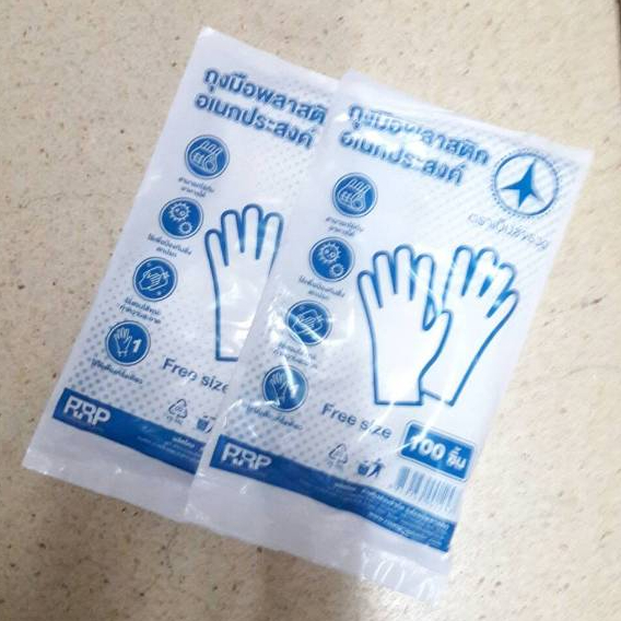 ถุงมือพลาสติกใสราคาถูกคุณภาพดีถุงมืออเนกประสงค์100ชิ้น1ห่อแพ็ค - รูปที่ 6