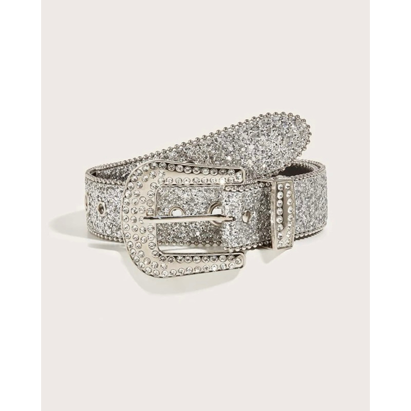 🤍Y2K Rhinestone studded belt🤍 มือ 1