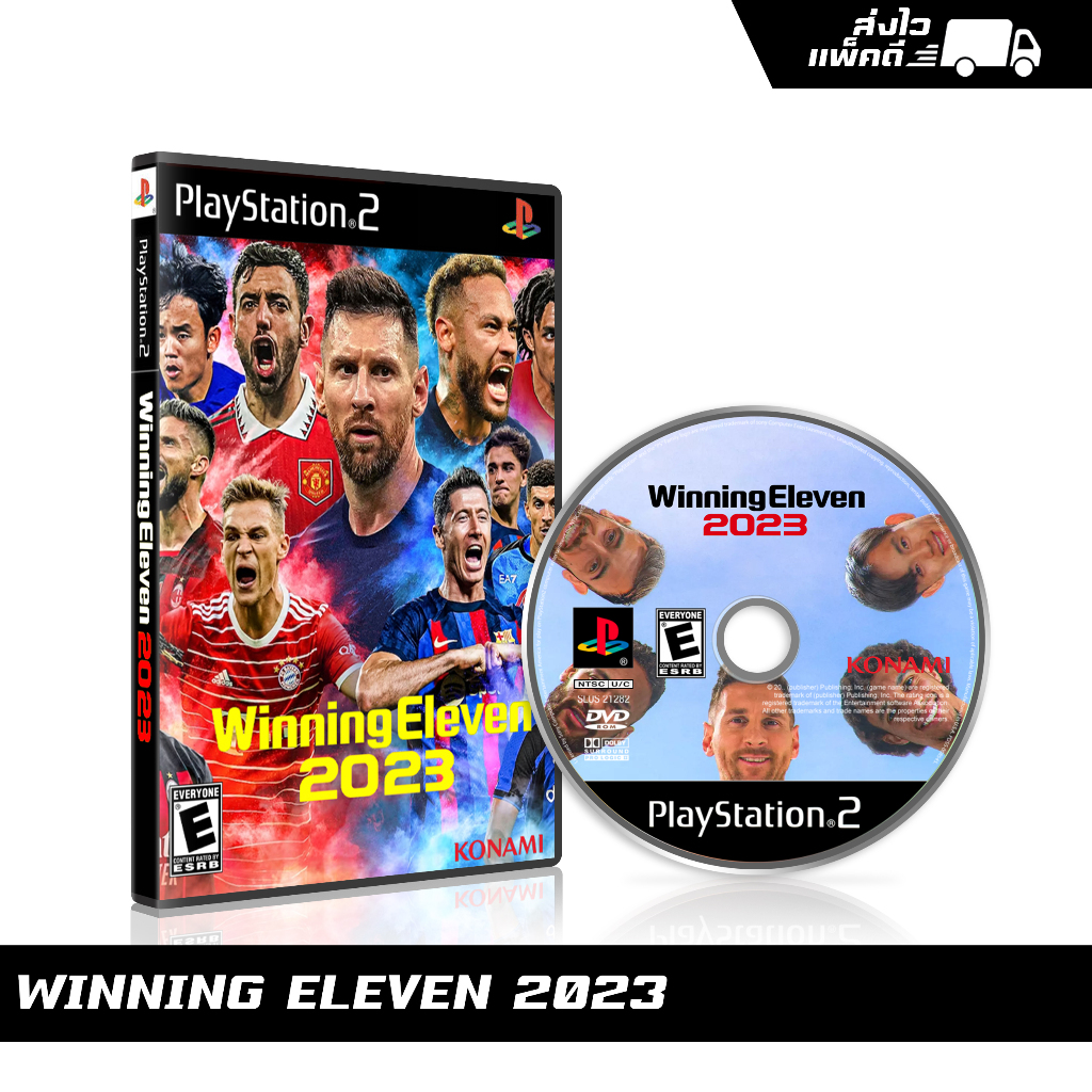 แผ่นเกม PS2 Efootball Winning Eleven 2023 (english) สกรีนแผ่น พร้อมปกใส่กล่อง