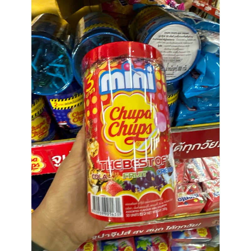 จูปาจุ๊ปส์มินิ ทังเพ้นท์เทอร์ ขนาด 6 กรัม กล่อง x 50 ไม้ mini chupa chups - รูปที่ 3