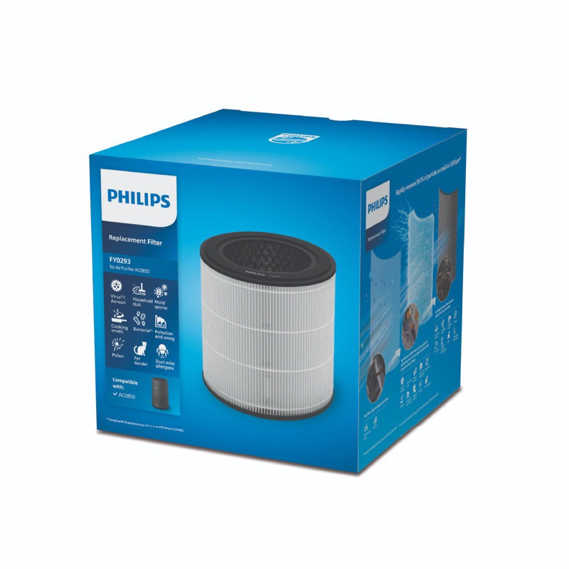 Philips NanoProtect 3 in 1 Filter FY0293/30 แผ่นกรองสำหรับเครื่องฟอกอากาศรุ่น 800 Series (AC0850)(ac