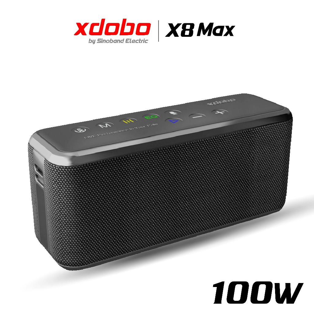 Xdobo X8 Max 100W Super bass ระบบเสียง 2.2 เสียงคมชัดทรงพลังเบสแน่น ลำโพงบลูทูธกลางแจ้ง 360เสียงรอบท