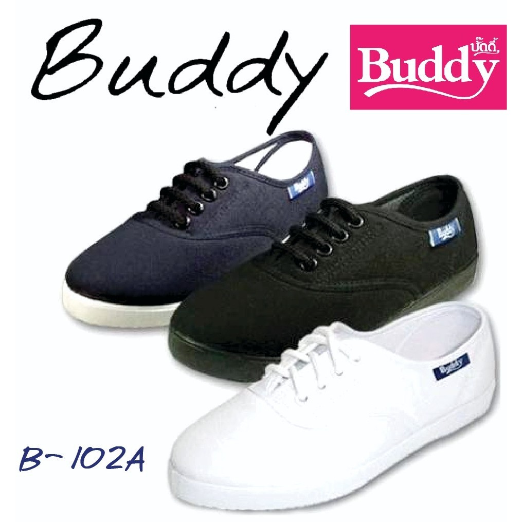 Buddy B-102A รองเท้าผ้าใบสุภาพสตรี Basic Canvas Shoes