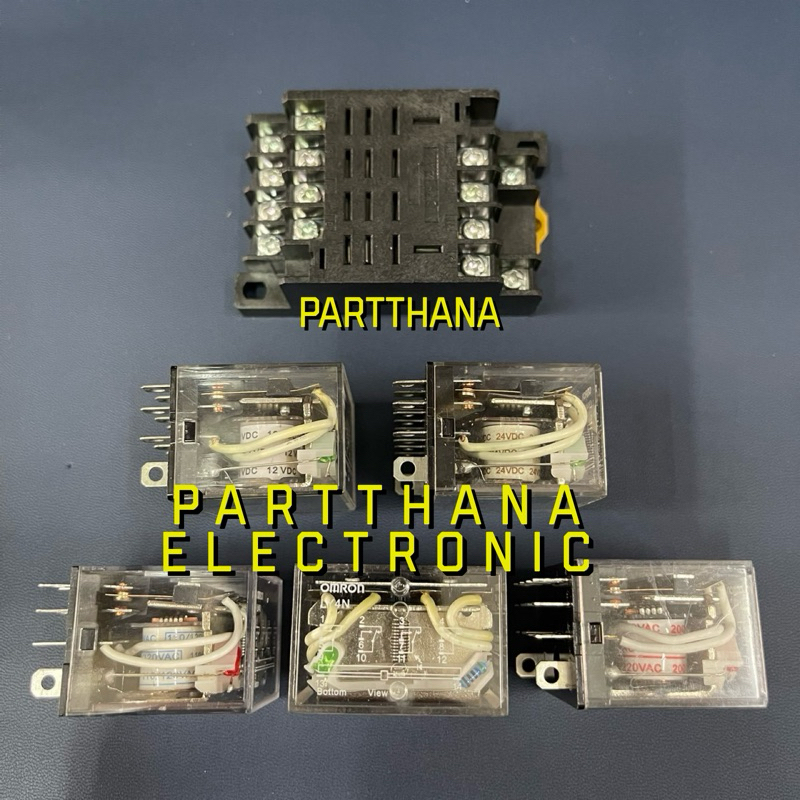 RELAY รีเรย์ LY4N 12VDC 24VDC 110VAC 220VAC  พร้อมส่งในไทย