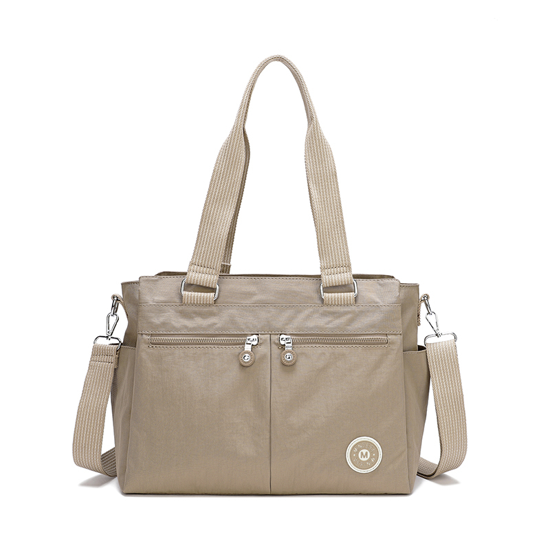 MINDESA- พร้อมส่งจากไทย 2024 TOTE BAG  ผ้าไนลอน กระเป๋าสะพายข้าง กระเป๋าสะพายไหล่ มีซิป สไตล์เท่ๆแบบเกาหลี รุ่น-8705