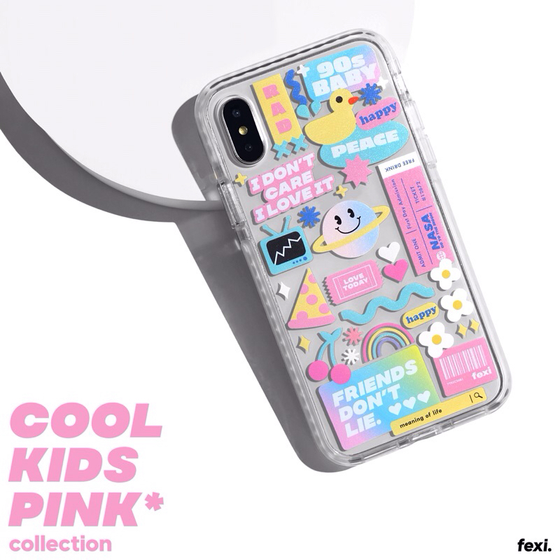 เคสไอโฟน ((สั่งทำชื่อได้)) “ Coolkids Pink “ iPhone Case for 12 - 16 series & Samsung S24 series.