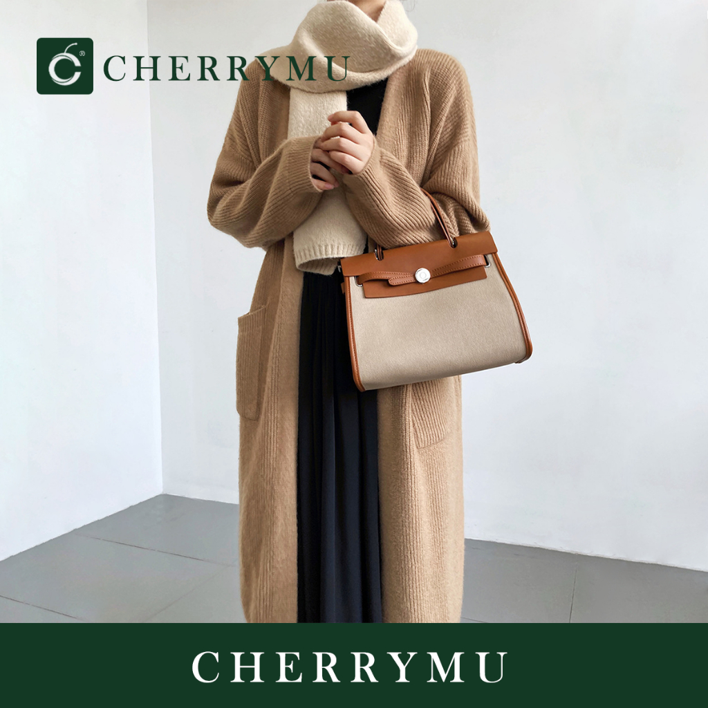CHERRYMU รุ่น CS108 เสื้อคลุมไหมพรมแบบยาว (ผ้าไม่บาง)