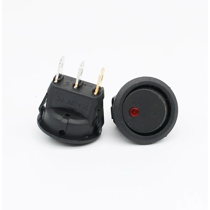 Switch สวิตซ์รถ12V 3พิน 20มม  Rocker Dot เรือ LED Light สลับสวิทช์ SPST ON/OFF มีไฟ สวิตซ์ไฟจุด - รูปที่ 2