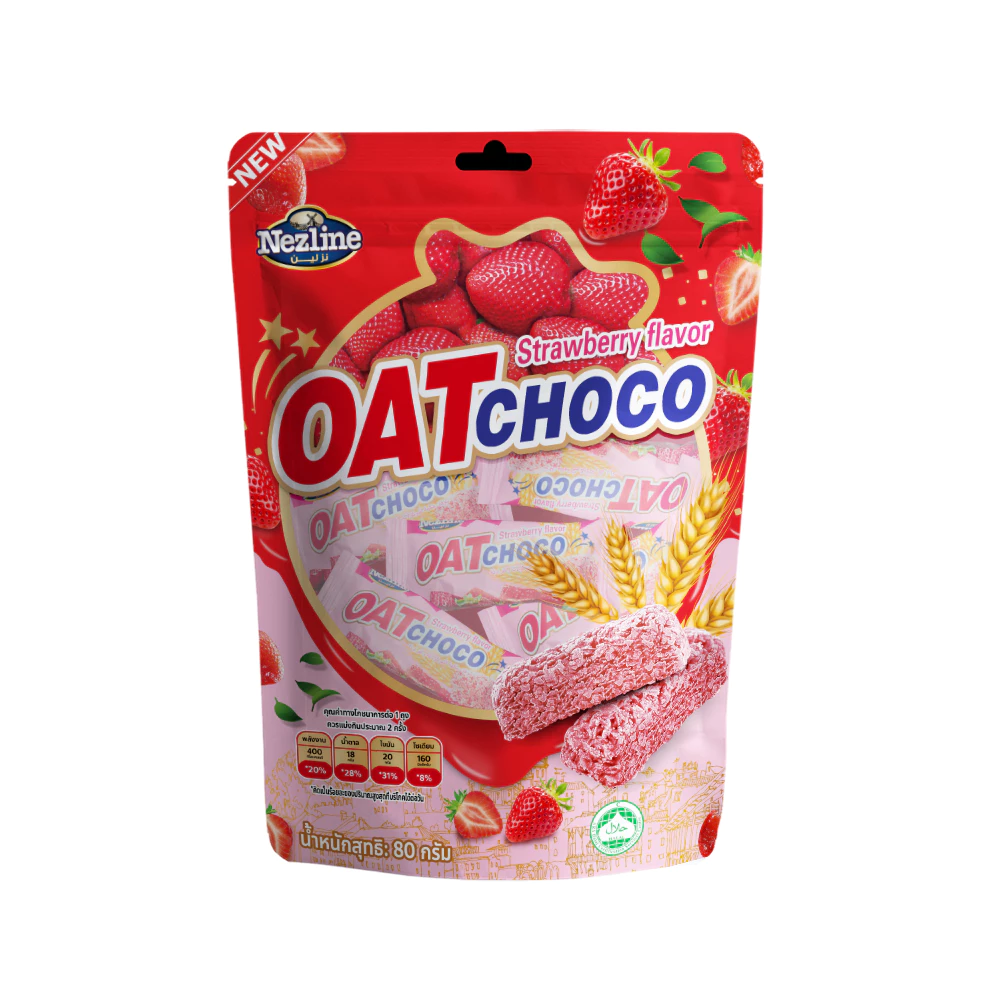 Oat Choco Nezline ขนมข้าวโอ๊ตอัดแท่ง 80g มี 8 รสชาติ thumbnail 9