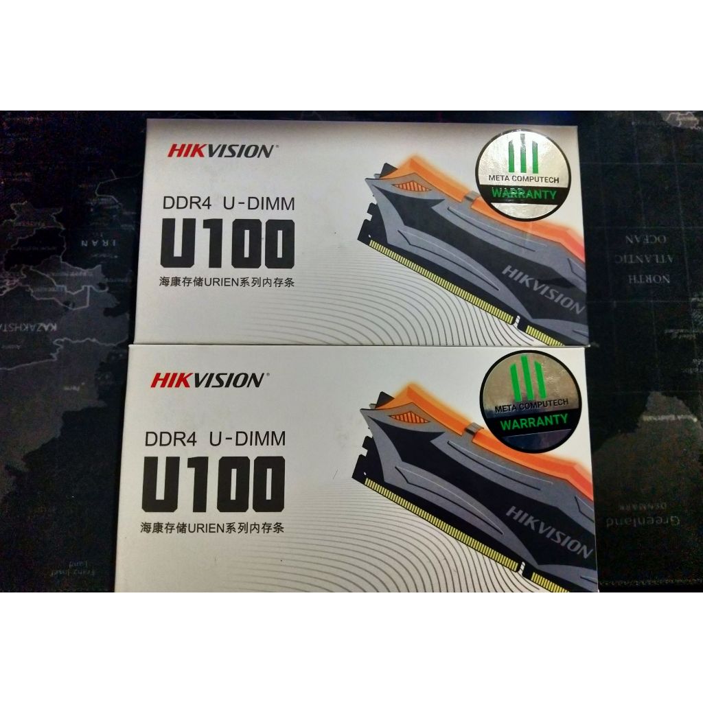 แรม RAM DDR4 (3200) 16GB HIKVISION U100 RGB (มีประกัน 2 แถว แถวละ 8GB)