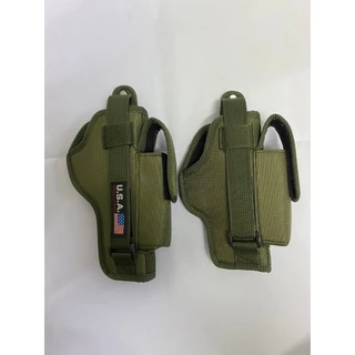 ซองปืนพกนอก ติดช่องเก็บแม็กกาซีน สีขี้ม้า มีทั้งข้างซ้ายขวา (glock cz 357 38 911 P365 Lcp ชิพ 21a 238 p938 P320)