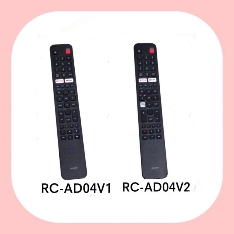 รีโมททีวี Smart TV HD ยี่ห้อ Aco รุ่น RC-AD04,AD04V1 AD04V2