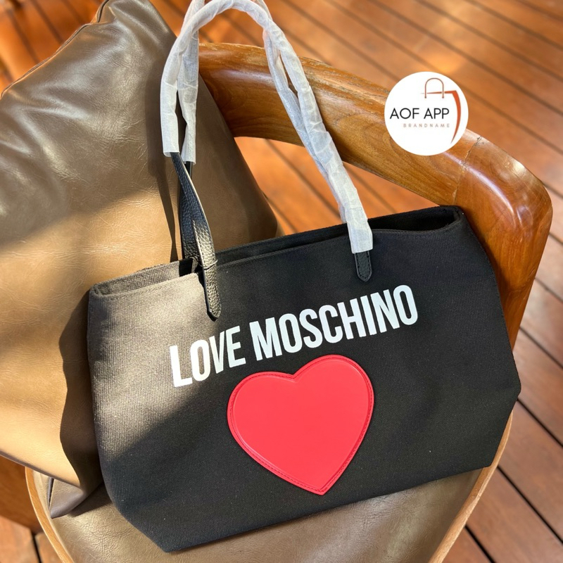 [พร้อมส่ง] ของแท้💯 Love Moschino Canvas Tote Bag กระเป๋าสะพาย
