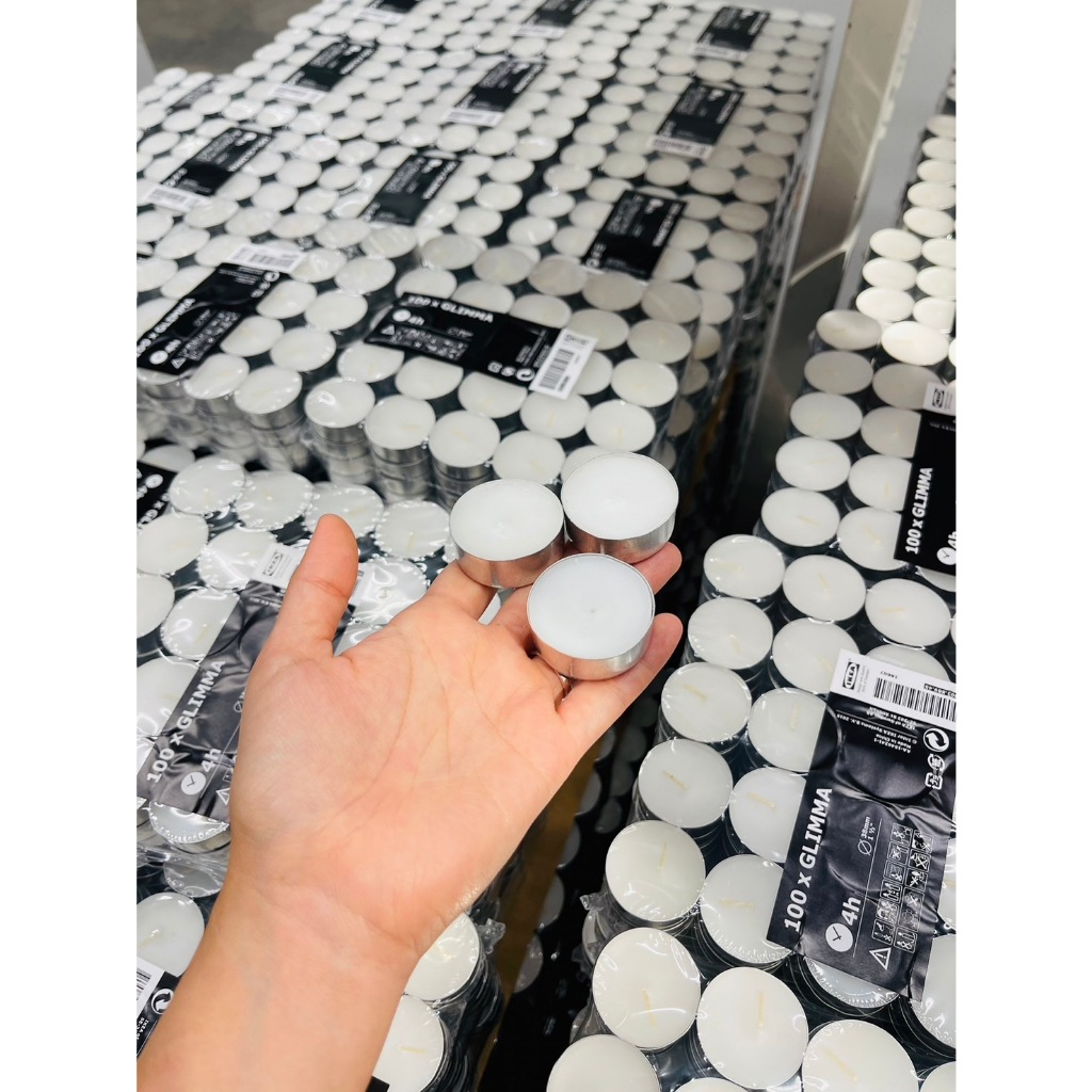 Ikea เทียนทีไลท์แบบไม่มีกลิ่น 50ชิ้น และ 100ชิ้น