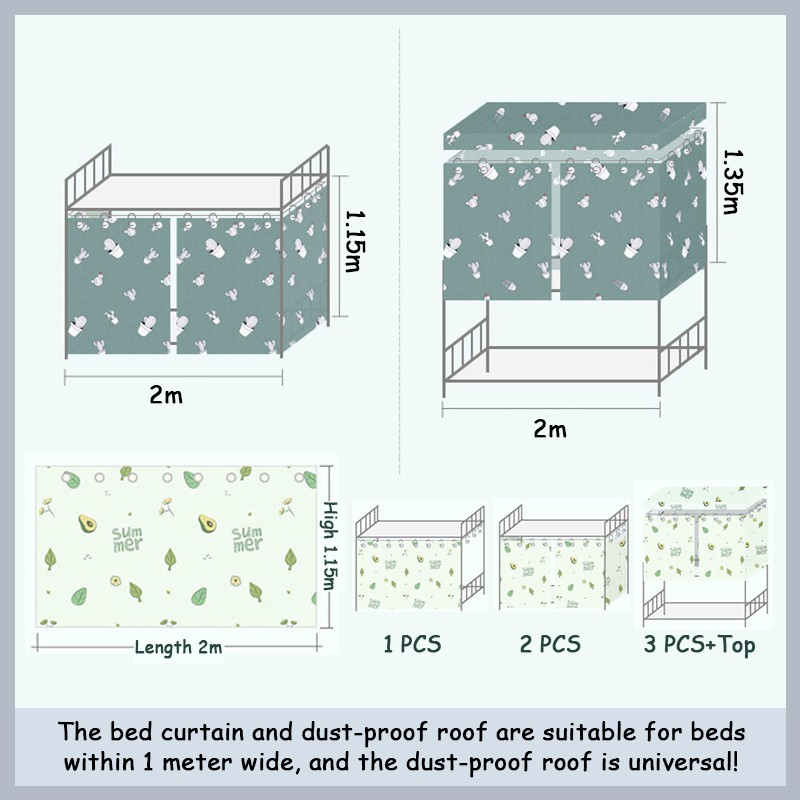แนะนำ ผ้าม่าน 1.35*2M วันแดดหอพักนักศึกษาผ้าม่านหอพักวิทยาลัยเตียงเดี่ยวชั้นบนเตียงสองชั้น ราคาพิเศษ มีเก็บเงินปลายทาง