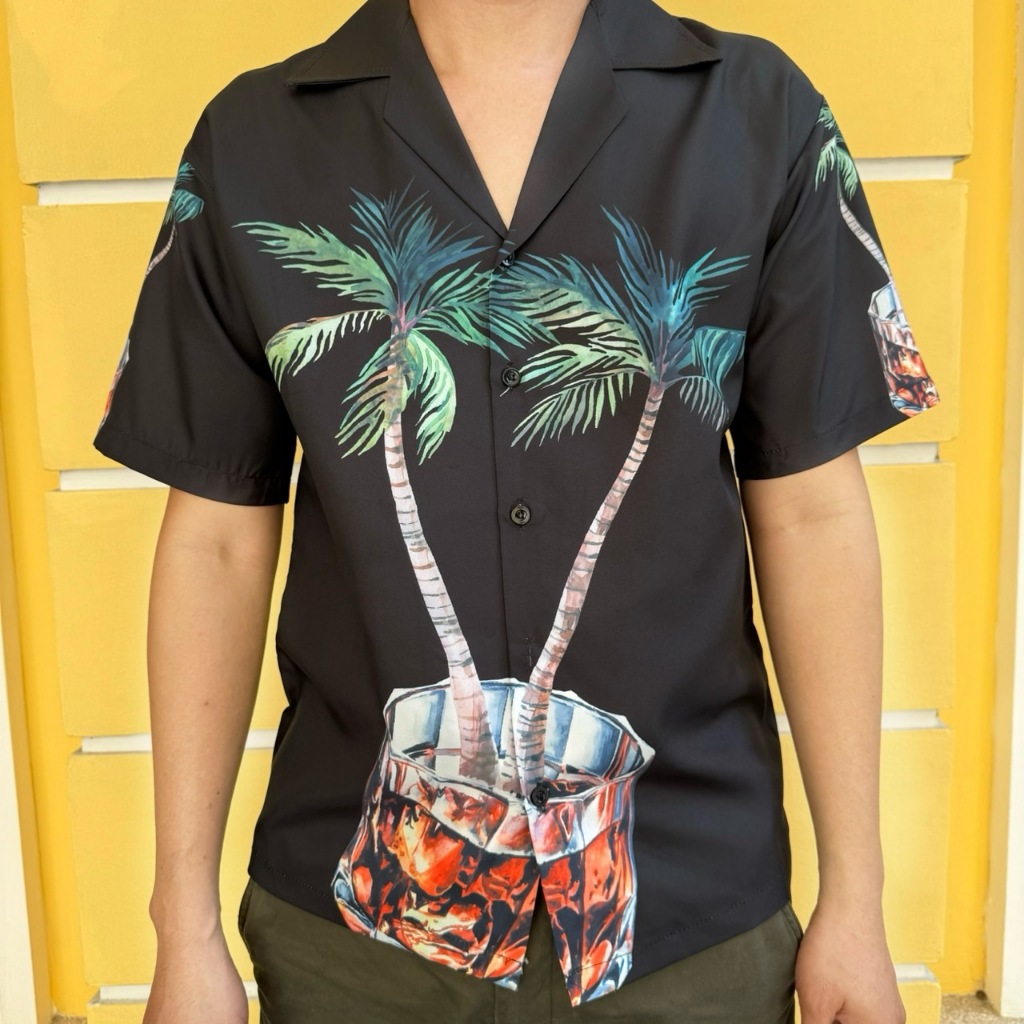 เสื้อสงกรานต์ เสื้อฮาวาย2024 ผ้าดีใส่สบาย มีหลายไซด์