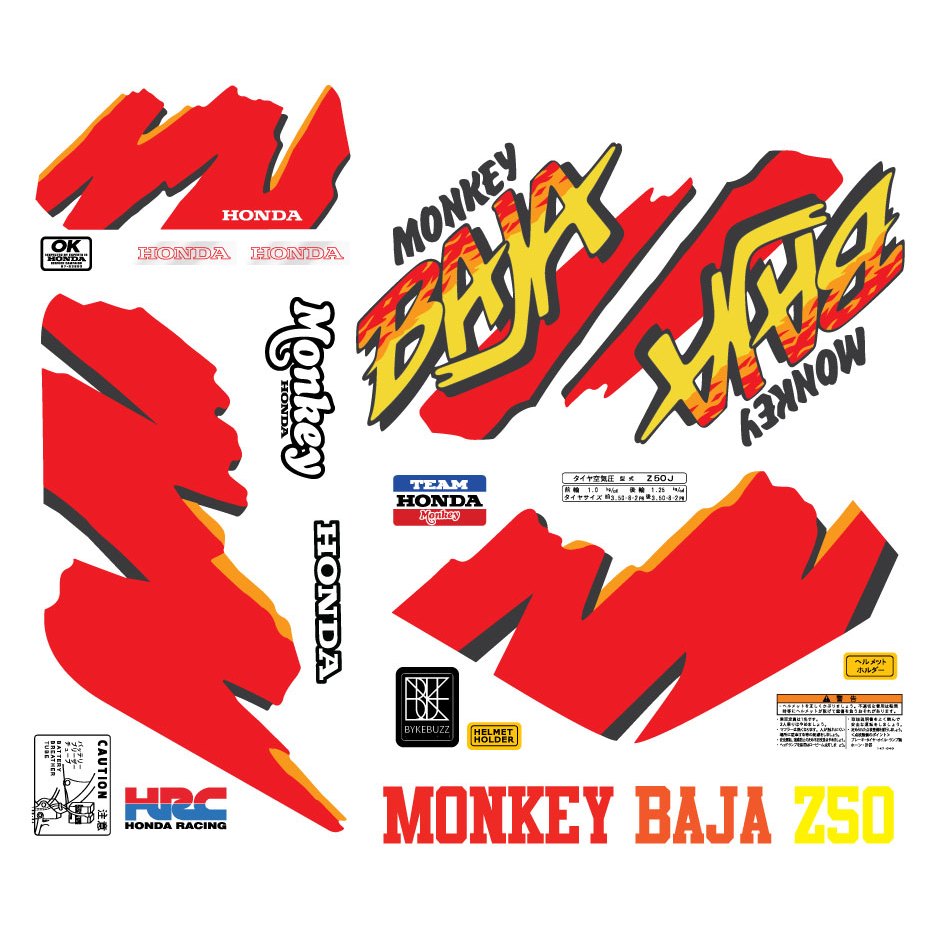 sticker honda monkey Baja 1992