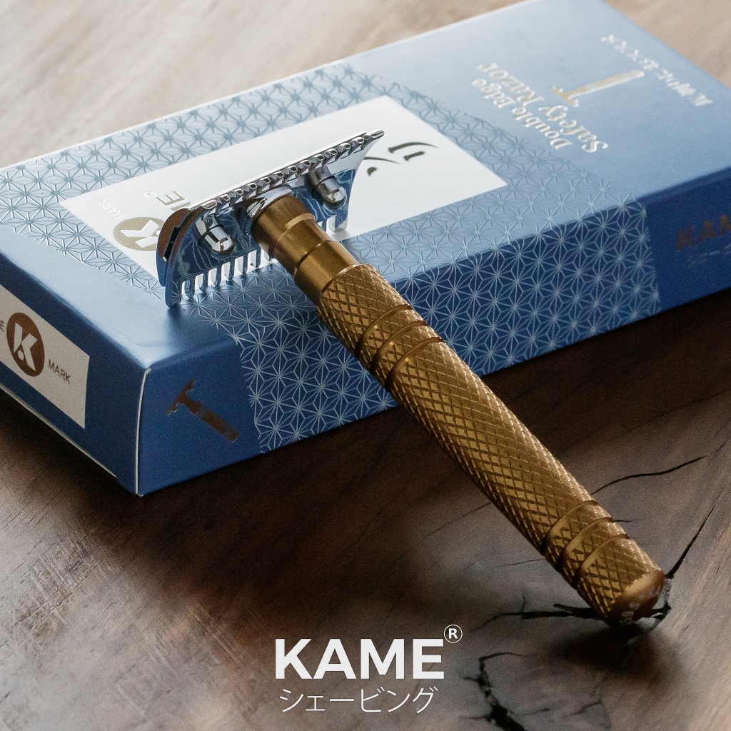 มีดโกนพระ KAME (คาเมะ) รุ่น KMS95 อลูมิเนียม สีทองสัมฤทธิ์ มีดโกนปลงผม สำหรับพระสงฆ์ ไม่บาดศีรษะ ไม่ต้องถอดฐานรอง ราคา ถูกที่สุด ดีลบีเคเค แกลเลอรีภาพที่ 6