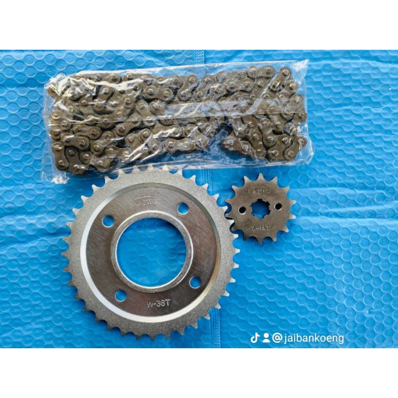 ชุดโซ่สเตอร์หน้าและหลัง/36ฟ/W110i/2009"2020/w125/428