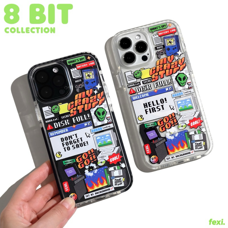 เคสไอโฟน iphone case for 15/16/17 ((สั่งทำชื่อได้)) ลาย“ 8 BIT “(037) – โปรปัง