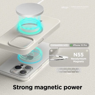 elago iPhone 15, 15 Pro, 15 Pro Max MagSafe Silicone Case เคสที่มาพร้อม MagSafe built in