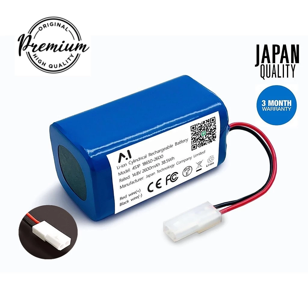 Battery แบตเตอรี่หุ่นยนต์ดูดฝุ่น For Xiaomi Mijia Mi G1 เครื่องดูดฝุ่นอัตโนมัติ Battery Li-ion 2600mAh 14.4-14.8V Japan