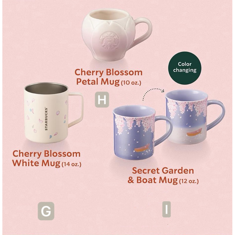 Starbucks Secret Eden Cherry Blossom collection 2024 สตาร์บัคส์ คอลเลคชั่นใหม่ Cherry Blossom ของแท้ 100%