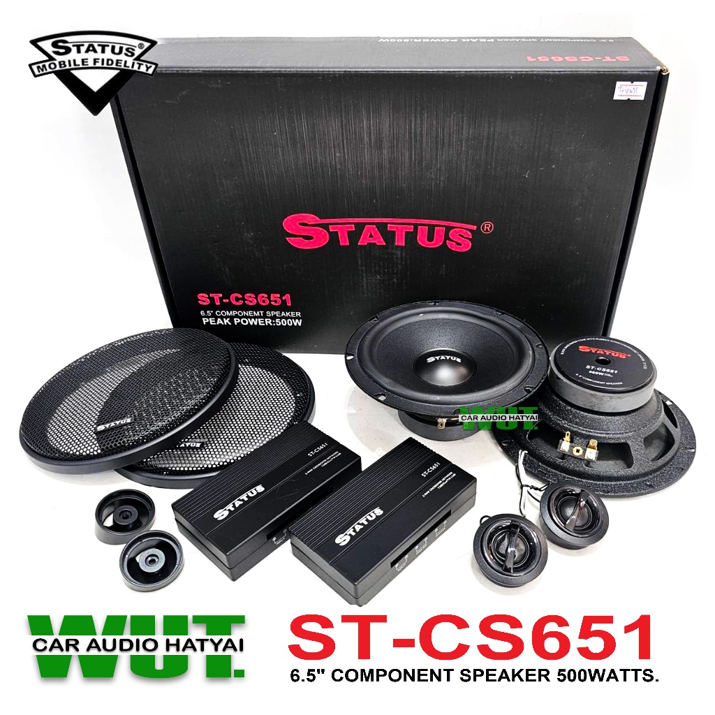 STATUS Component Speaker ลำโพงเสียงกลางแหลม(แยกชิ้น) 6.5 นิ้ว 500วัตต์ Status ST-CS651