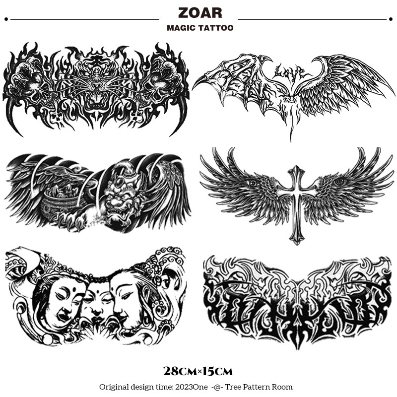 ZOAR พร้อมส่ง A37 Magic tattoo ชุดผีเสื้อ สติ๊กเกอร์รอยสักสมุนไพร กันน้ำ กันรอย ยาวนาน กึ่งถาวร