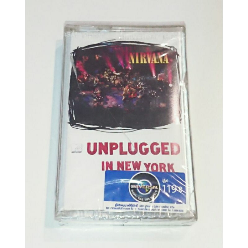 เทป​เพลง​ Cassette​ Tape​ เทป​คา​สเซ็ท​ Nirvana : MTV​ Unplugged​ in​ New​York​ (1994)